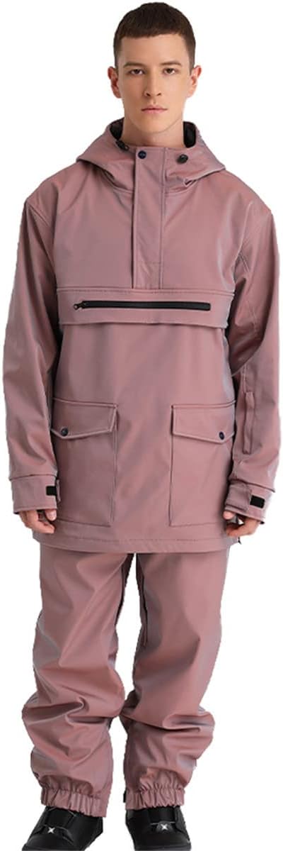 Women Men Winter Warm Ski Jacket and Pants Couples Windproof Ski Suits Bibs Winter Snow Set for Snow Sports