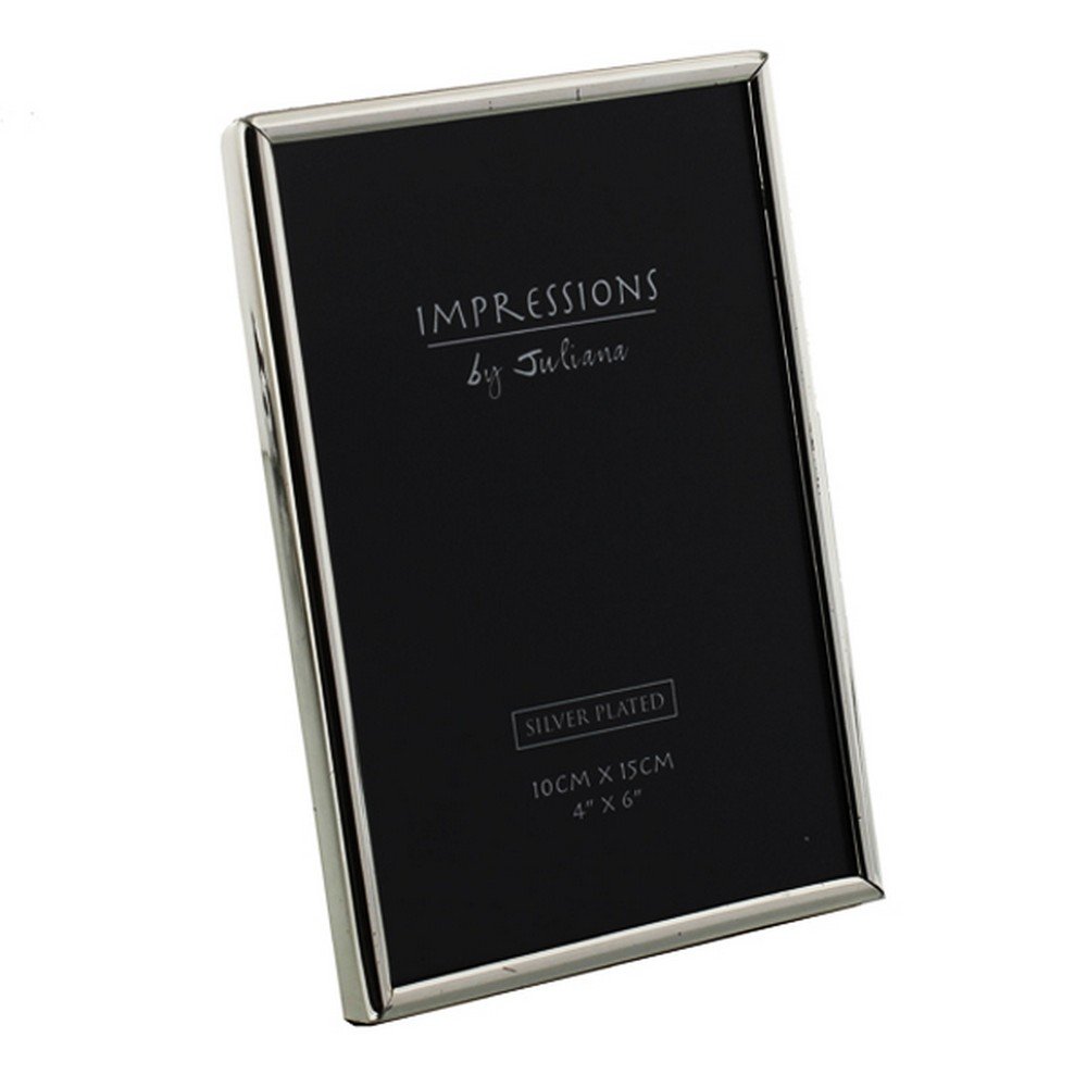 Juliana Gold,Silver Impressions Silver Plated Photo Frame Chrome 5"X7" 8158