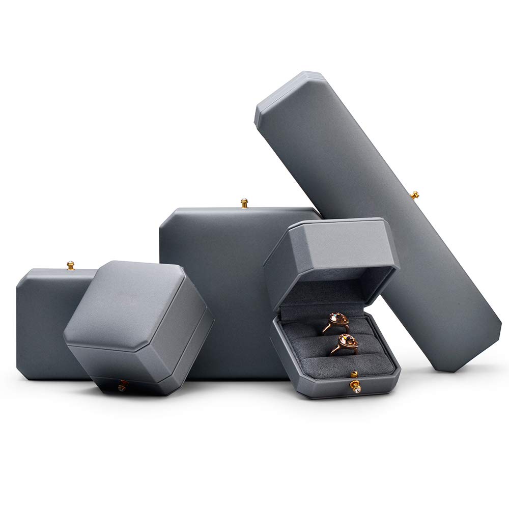 Amazon｜Woodten レザーダブル指輪ケース、デュアルリング