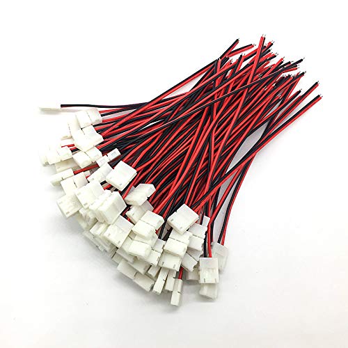 Wiring Connecting Terminals 100pcs/lot LED Strip Connector 2pin 10mm 8mm Two End One End with Wire Free Welding Connector No Need Soldering - (Color: 8mm one end)