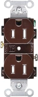 Hubbell Wiring Device-KELLEMS 15A Commercial Environments Receptacle, Brown; Tamper Resistant: Yes