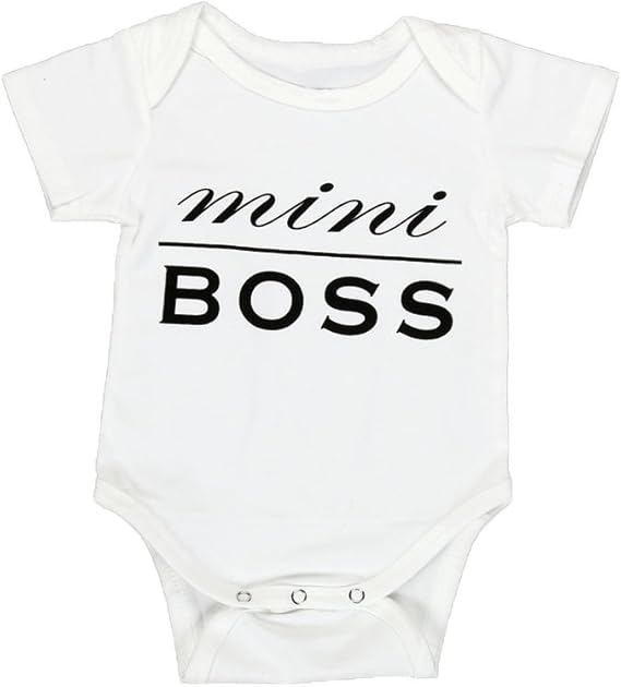Amazon Co Jp Lutents ベビー服 ロンパース カバーオール 半袖 Mini Boss 女の子 男の子 カジュアル 快適 着心地良い 歩行服 パジャマ 新生児 出産祝いプレゼント 可愛い オシャレ 服 ファッション小物