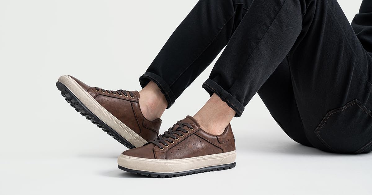 Jousen Men's Casual Shoes Retro Men's Casual Dress Sneakers Comfortable Lightweight Casual Sneakers Shoes for Men - Image 2