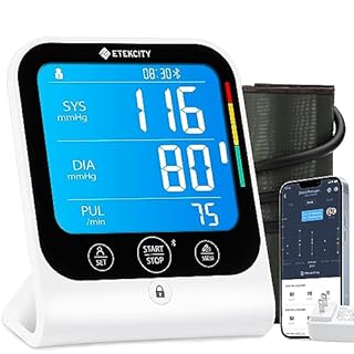 Etekcity Bluetooth Blood Pressure Monitor, FSA-HSA Eligible, Smart Upper Arm Automatic BP Machine with App, Wide Cuff 8.6"-16.5", Irregular Heartbeat Detection,Home Medical Diagnostic Kit Wearables