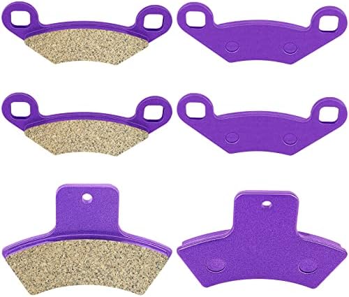 Carbon Fiber Brake Pads ECCPP Motorcycle Replacement Front and Rear Braking Pads Kits Set for 1998-2002 POLARIS 500 Sportsman Worker RSE EBS