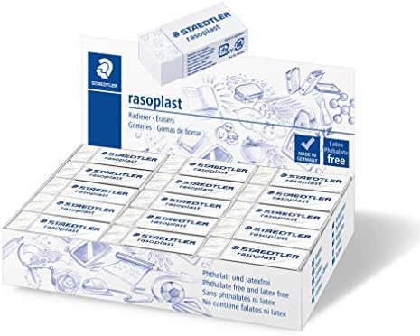 STAEDTLER 526B30 Rasoplast Eraser, 43 x 19 x 13 mm - Pack of 30 - White