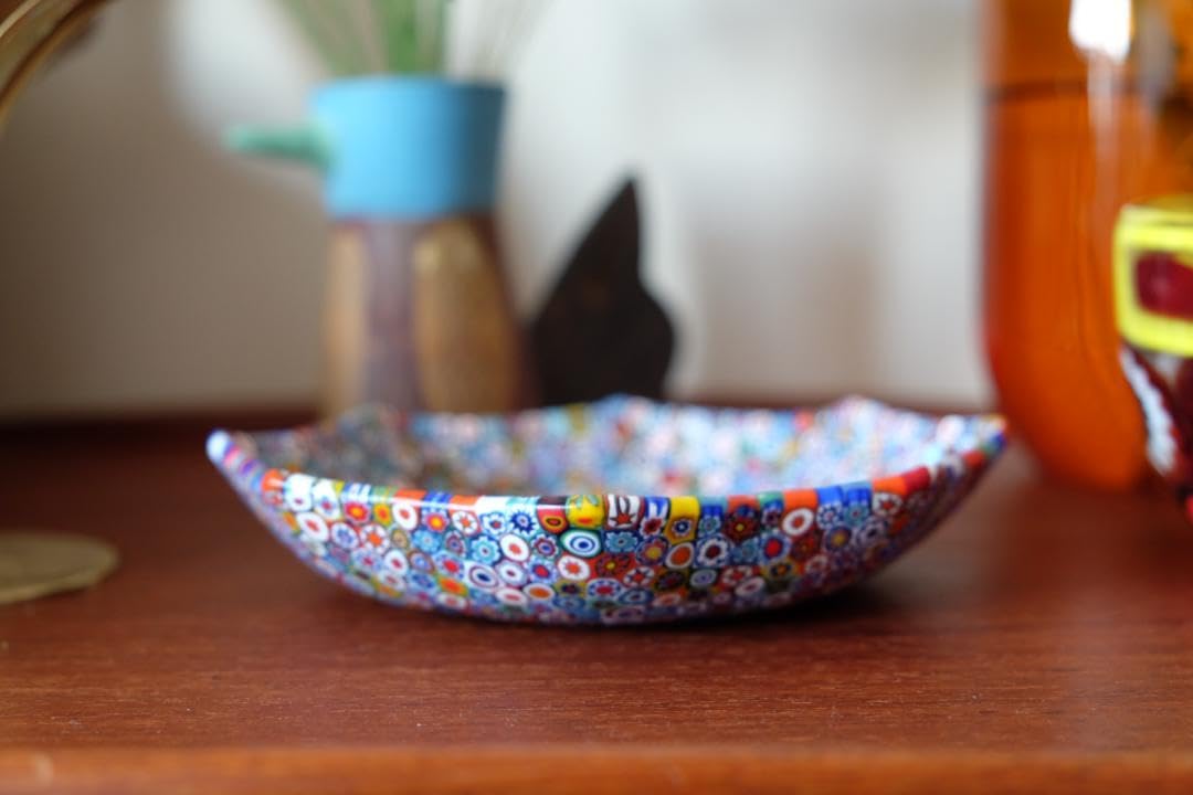 ミルフィオリ 皿 プレート ベネチアングラス ムラーノ 江波冨士子 田子