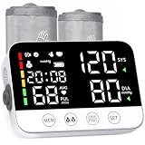 Blood Pressure Monitors for Home Use, USB Rechargeable Talking BP Machine with 6.14' LED Display, Dual User Memory & Two Comfort-Fit Cuffs