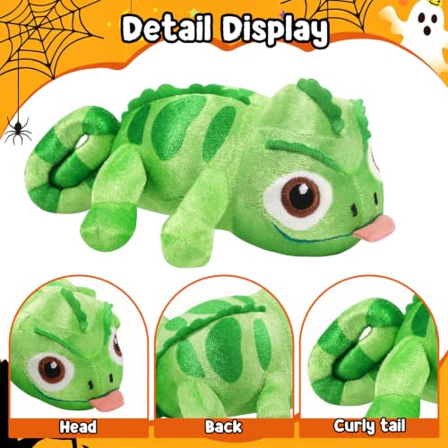 INOMO Chameleon Shoulder Plush with Detachable Cape, Halloween Costumes for Girls Women, Magnetic Shoulder Buddy, 7.1-Inch Lightweight Lizard Stuffed Animal, Cosplay Prop Gifts for Kids & Adults - image 7