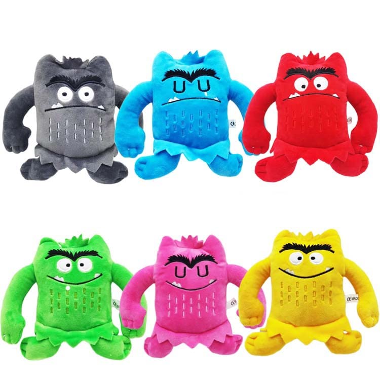 Monster Plush toy,My Emotional Little Monster cartoon doll, blue/red Monster plush toy, colorful plush doll set -1 set