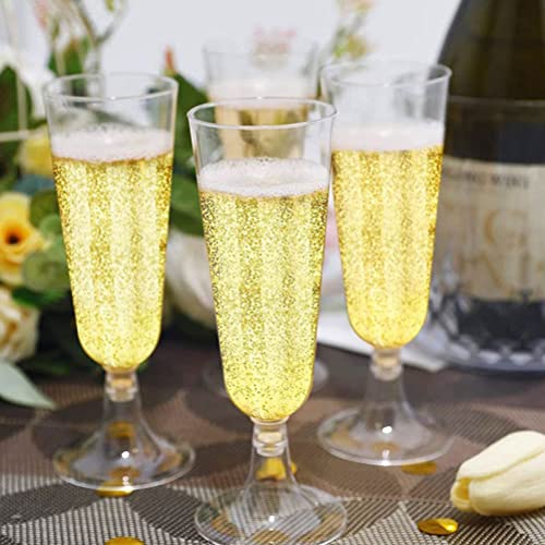 jojofuny 24Pcs Champagne Flute Glasses de Vinho para Banquetes Bar Aniversários Casamentos E Suprime