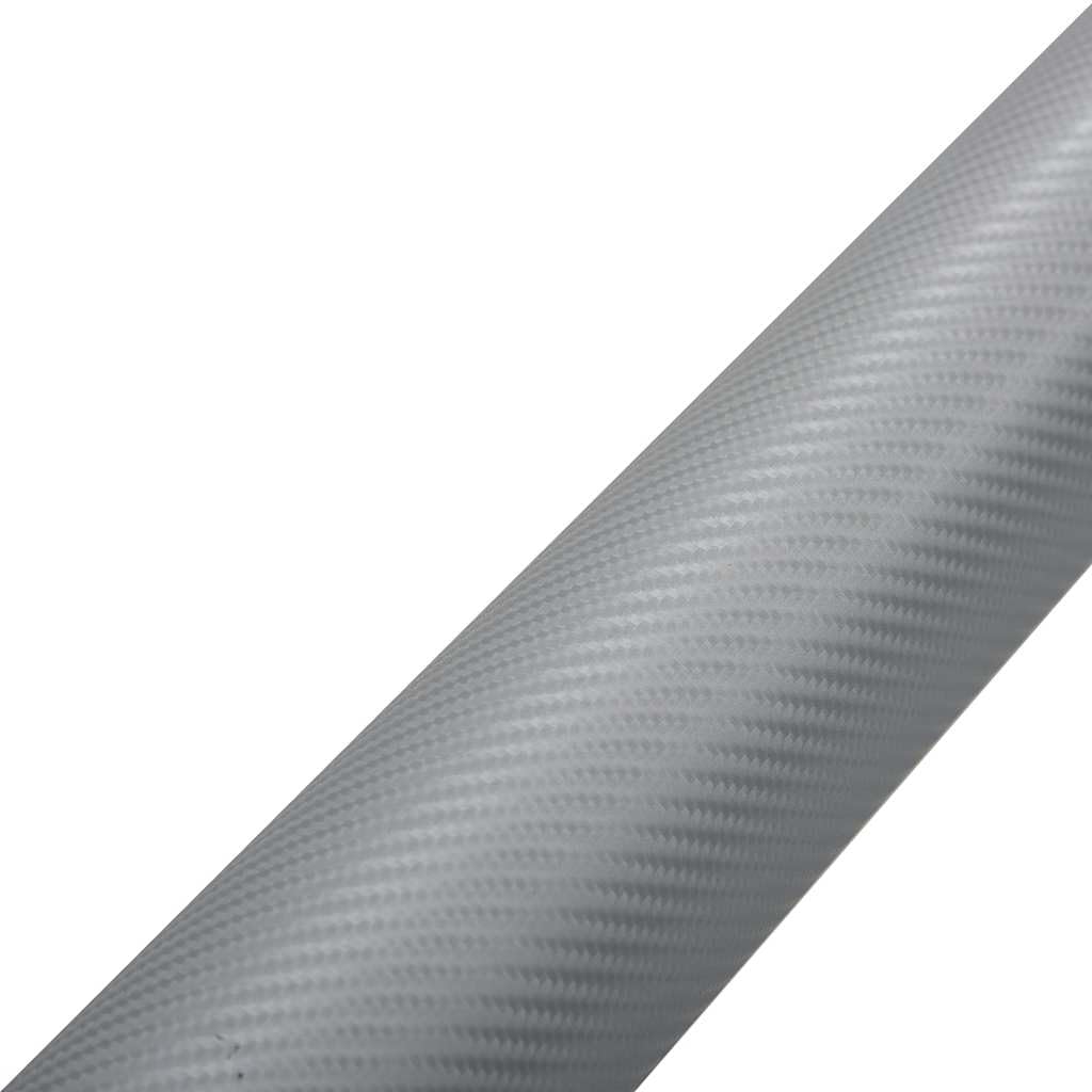 2 pellicole autoadesive per auto, 4D, in PVC, colore argento, 100 x 150 cm, 50 x 150 cm, per carrozzeria e interni, senza bolle, in vinile, protezione dai graffi