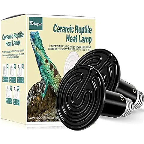 Makmzoon 2-Pack Ceramic Heat Emitter,100W Reptile Heat Lamp Bulb,Reptile Heat Lamp Ceramic Heater for Reptile,Brooder Chicken Coop Chameleon Turtle Birds Snakes Cover