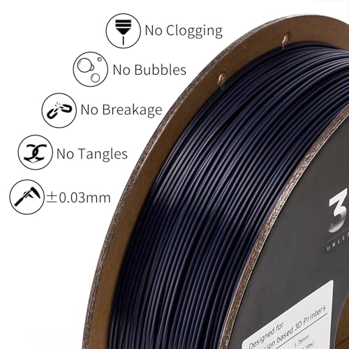 Image of INLAND Micro Center PLA+ 3D Printing Filament 1.75mm - PLA Pro Dimensional Accuracy + /- 0.03 mm - 1kg Cardboard Spool (2.2 lbs) (1 Pack Dark Blue, 1.75mm)
