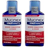 Mucinex Fast-Max Severe Congestion & Cough Liquid Maximum Strength - 6 oz, Pack of 2