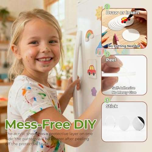 15 imanes redondos transparentes para refrigerador DIY miniatura 2