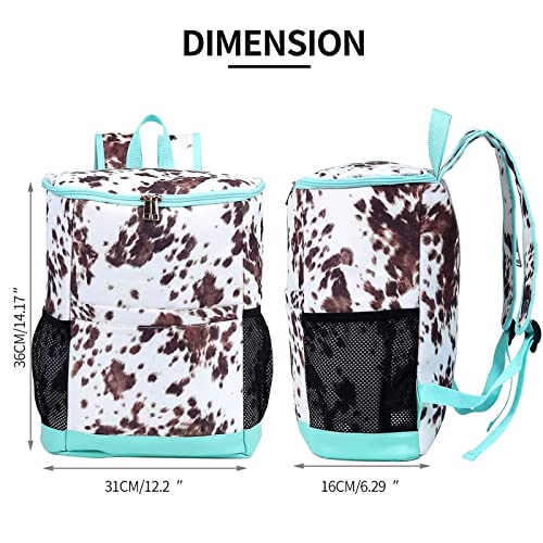 Cooler Backpack Women Cow Leak Proof Backpack Cooler Bags Lightweight Soft Lunch Backpack With Cooler Compartment,Wine Cooler For Hiking Camping,24 Cans… #TOP3