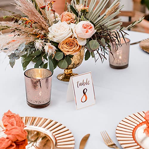 Letine 36Pcs Rose Gold Votive Candle Holders, Tea Lights Candle Holder For Rose Gold Party Decorations - Ideal For Wedding Centerpieces, Bridal Shower, Valentine's Day Table Decor #TOP2