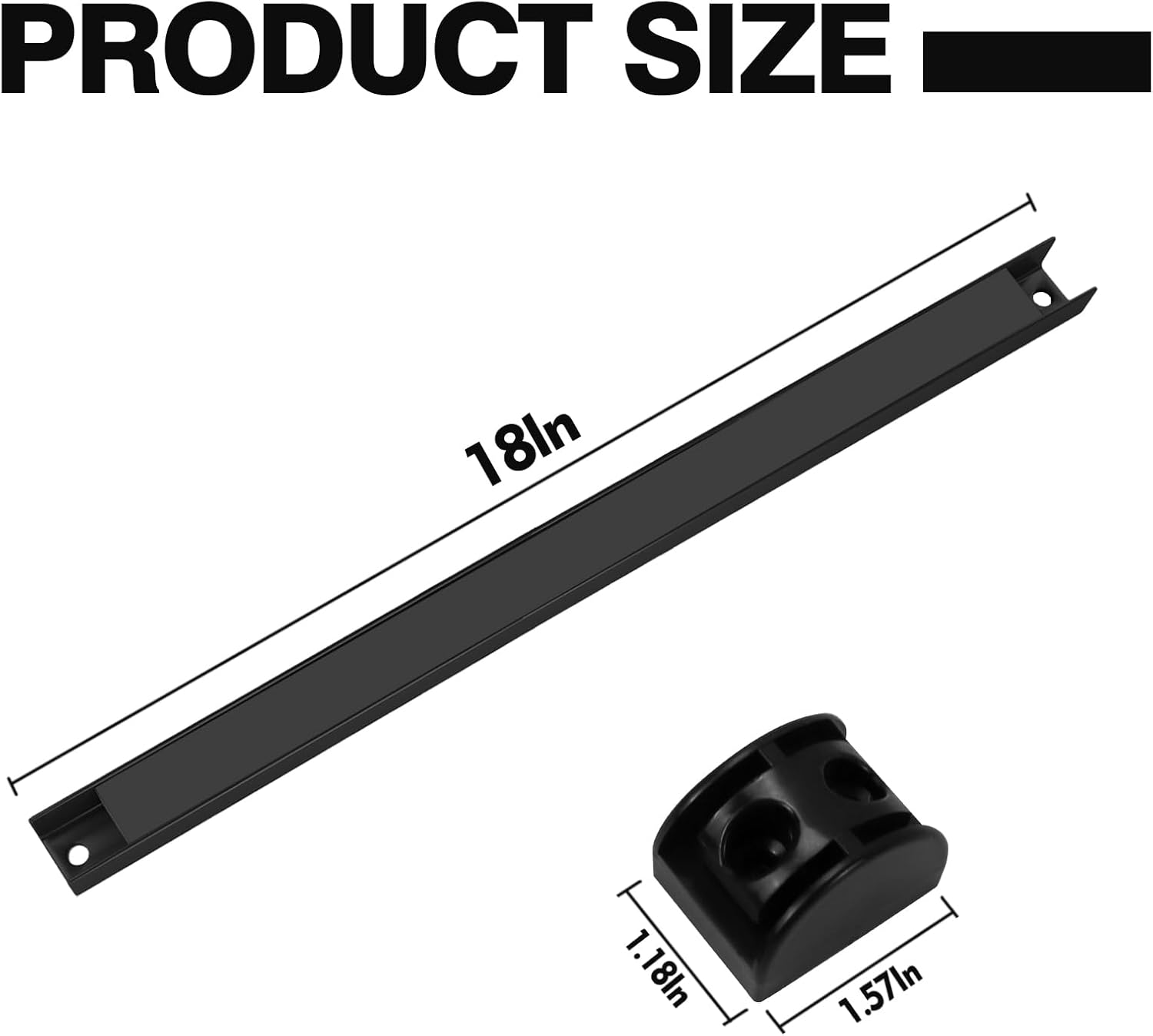 5 Pack Magnetic Tool Holder, Magnetic Strips Tool Magnet Bar PVC Coated for Garage Tool Organizer 18 In