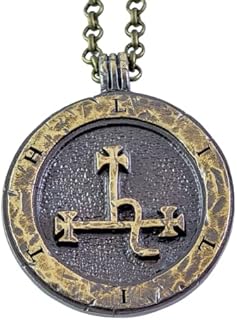 Seal of Lilith brass pendant