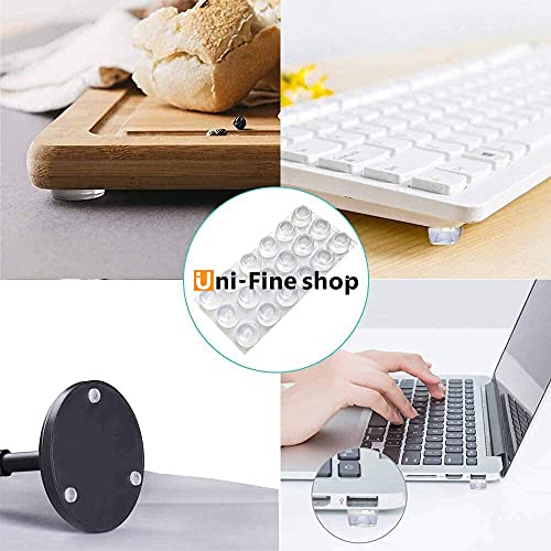 Uni-Fine 18 Stück 22mm Gummipuffer Transparent Schutzpuffer Elastikpuffer Selbstklebende Turstopper Wand Gumminoppen Anschlagpuffer für Schränke, Möbel, Lautsprecher, Kunsthandwerk, Elektrogeräte