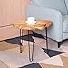 NXN-HOME Natural Edge Side Table, Live Edge End Table with 3 Hairpin Legs, Nightstand Plant Stand for Bedroom and Living Room(19
