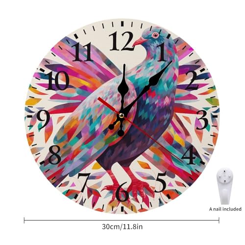 Horloge murale sans tic tac contre le bruit de bureau et salon 30cm