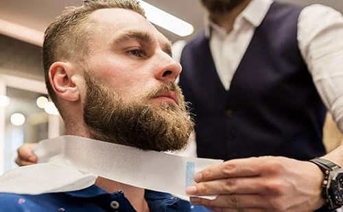 Feisate Halskrause Friseur 3 Rollen 300 Blatt, Friseur Halskrause Kreppband Hals Papier, Weiß