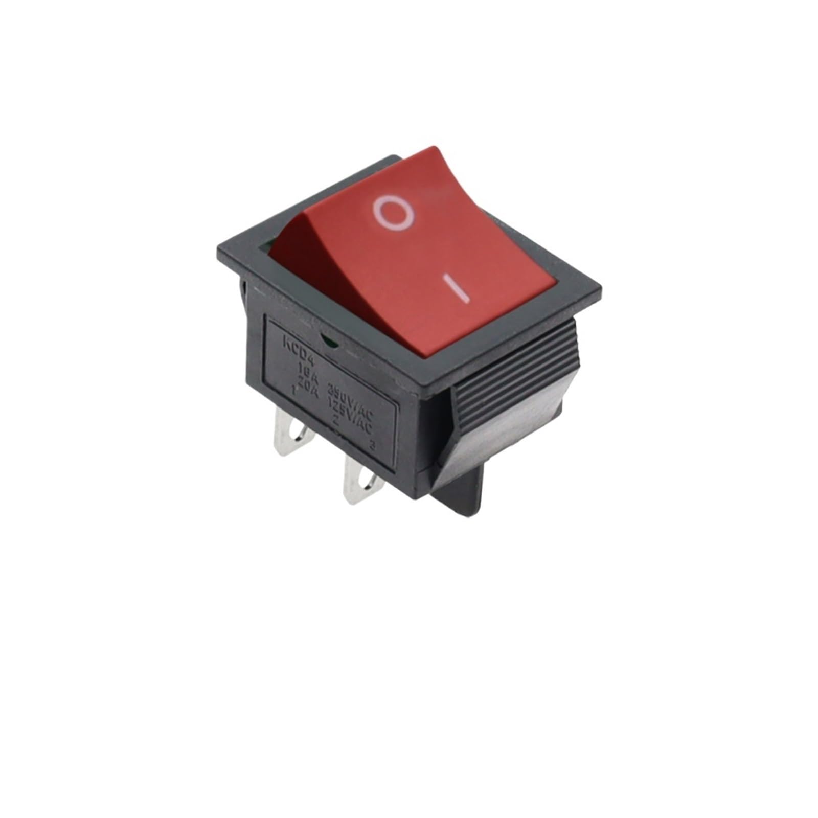 Interruttore a bilanciere KCD4 da 10 pezzi, 2 posizioni, 4/6 pin, con alimentazione luminosa 16 A 250 V CA/20 A 125 V CA(4Pin Red)