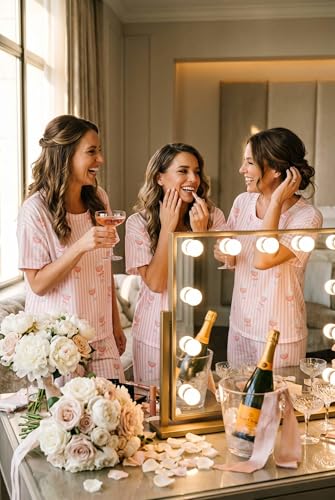 Image of Ekouaer Womens Satin Silky Pajama Set Short Sleeve Shirt with Long Pajama Pant Set Soft PJ Loungewear