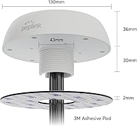Vista 2 de Peplink Antena celular y WiFi para movilidad 22G LTE 2x2 MIMO celular de alto ancho de banda Wi-Fi de banda dual router externo sistema de antena