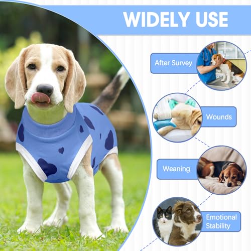 Image of BRKURLEG Small Dog Recovery Suit After Surgery Female Male, Abdominal Wound Protection, Back Zipper Spay Recovery Suit for Dogs & Cats, Soft Anti-Licking Puppy Onesie Pajamas, Cone Alternative, S