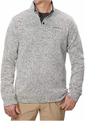 Eddie Bauer Mens Heavyweight Radiator Fleece Quarter Snap Pullover