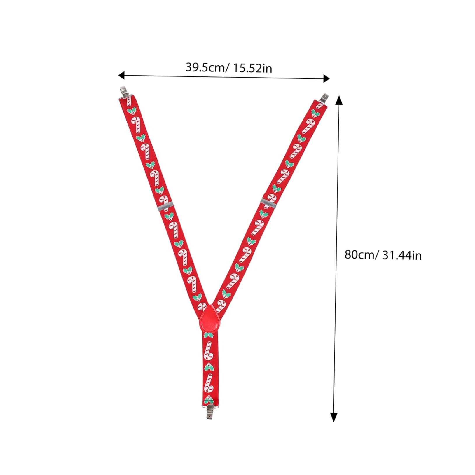 Ipetboom Men's Holiday Suspenders Christmas Men Suspenders with Christmas Tree Pattern Adjustable for Comfort