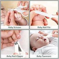 Baby Healthcare and Grooming Kit for Newborn Kids, 24PCS Upgraded Safety Baby Care Kit, Newborn Nursery Health Care Set, Baby Care Product (Grey White) — image 3