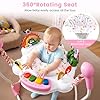 INFANS Baby Activity Center Jumper with Music, Light, Interactive Toys, 360°Rotating Seat, 3 Heights for 6+ Months (Pink) #5