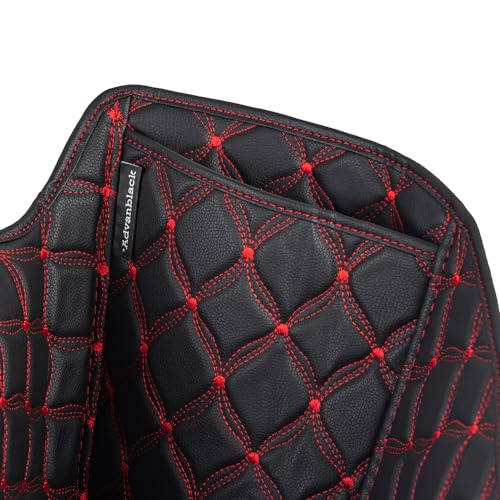 Advanblack Custom Saddlebag Liners para Harley CVO 2023–2025, Road Glide FLTRX y Street Glide FLHX – Forros de Cuero Sintético Premium con Bolsillo de Almacenamiento (Costura Roja) miniatura 6
