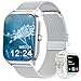 Popglory Smartwatch Herren Damen mit Blutdruckmessung, Bluetooth-Telefonie, AI Fitnessuhr Herzfrequenz, SpO2, Stress, Schlaf, 100+ Sportmodi Fitness Tracker, Schrittzähler, Geschenk für iPhone Android
