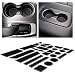 Custom Fit Cup, and Door Liner Acessories for Honda Ridgeline 2019 2018 2017 2020 24PC Kit (Gray Trim)
