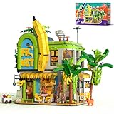 Banana Shop House City Building Sets, Creative House Modular Architecture Toy with LED Lights, STEM Educational Construction Kit Birthday Gifts for Adults and Kids Boys Girls Age 8-12+ (2165 PCS)