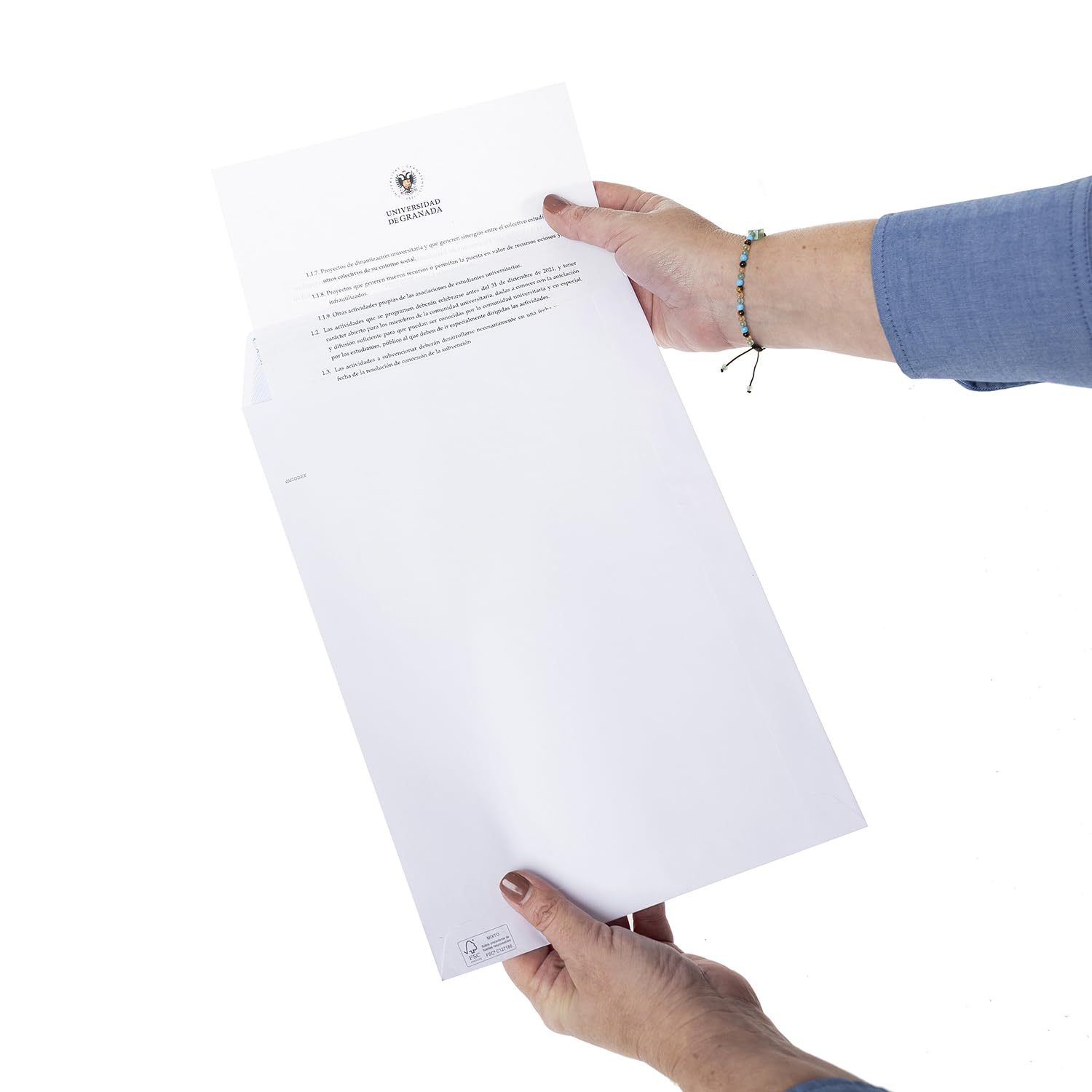 Unipapel - Sobres Papel Blancos 100g, 229x324mm, 50 Unidades, Tipo Bolsa, Tira Autoadhesiva Silicona Autodesk, Apertura Superior, FSC, Documentos A4 Sin Pliegues