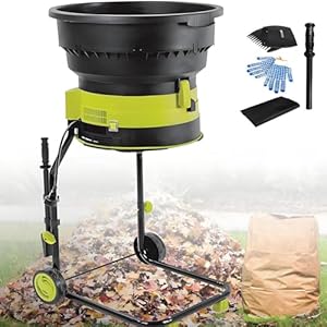 Elektrischer Laubmulcher Gartenhäcksler 2500W 8000rpm mit Rollen & Aufbewahrungstasche, 30m Netzkabel für Hofreinigung
