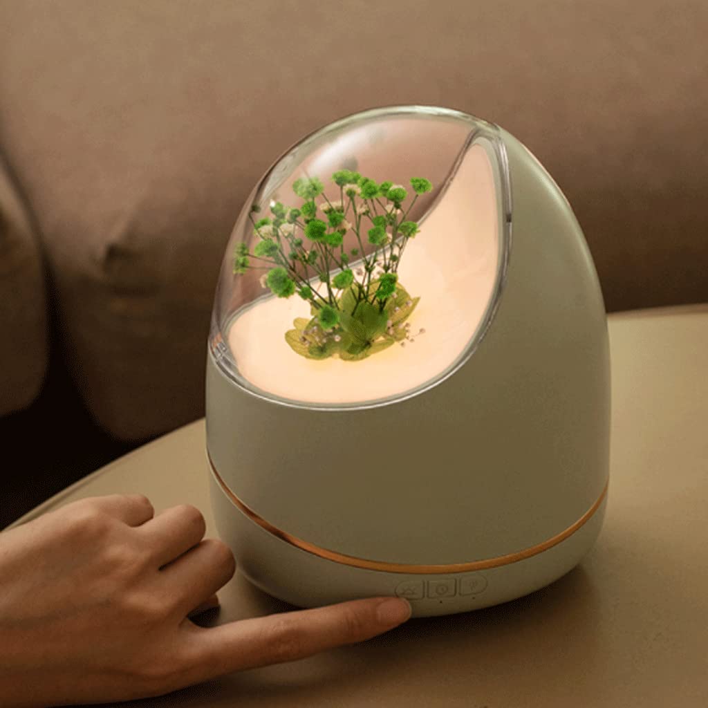Ulepszony Gedroogde bloemen etherische olie diffuser, USB ultrasone 400 ml aromatherapie diffusers luchtbevochtiger, kan worden getimed, sfeer nachtlampje Zrelaksować się