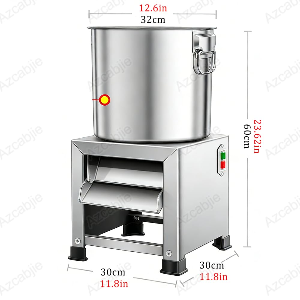 Procesador De Alimentos Comercial, Picador Eléctrico De Verduras De 1800 W con 4 Cuchillas, Corte Rápido a 3500 RPM para Una Alimentación Eficiente De Pollos, Patos Y Cerdos