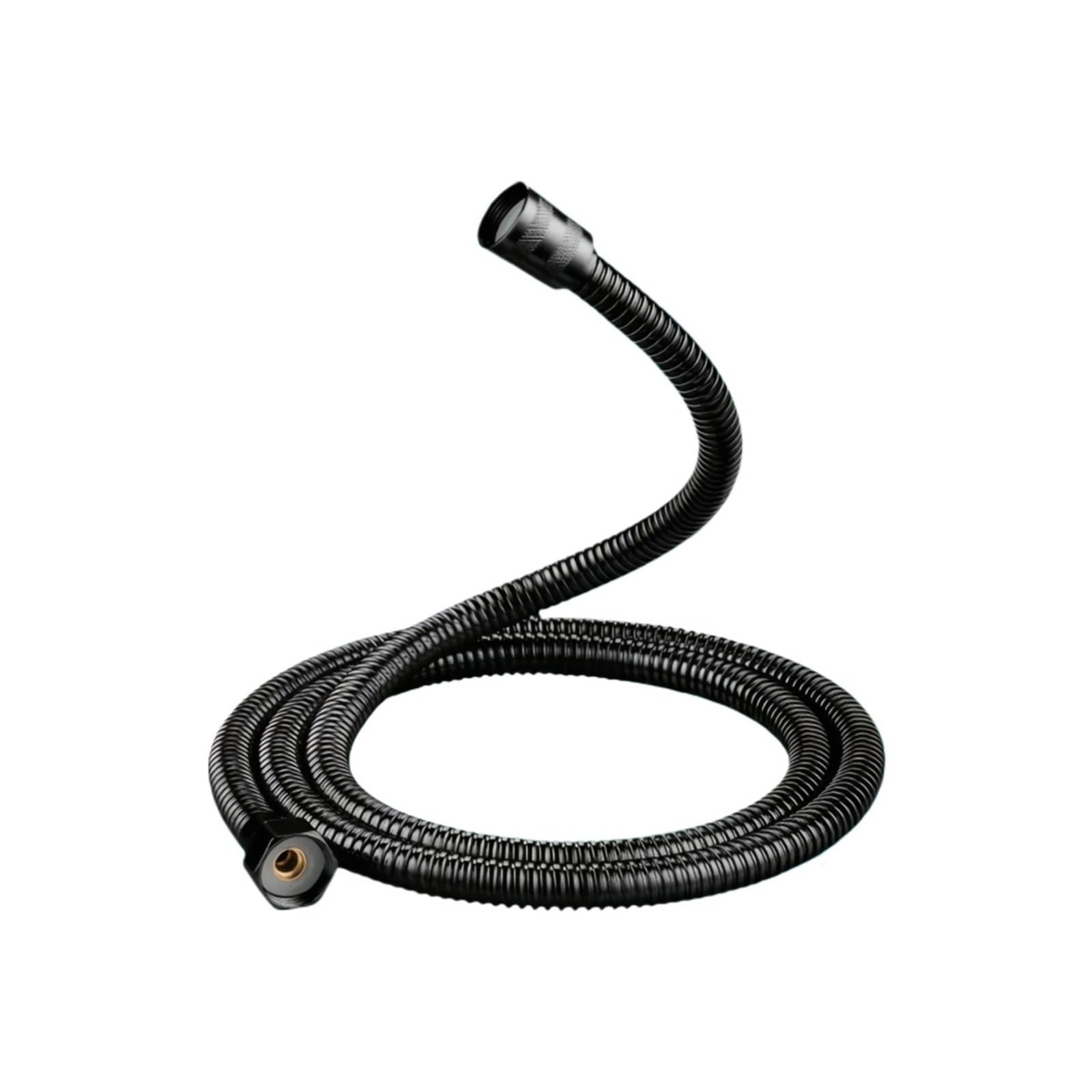 Bcxzppqdl 150Cm 1Pc Black Stainless Steel Shower Hose(150Cm)