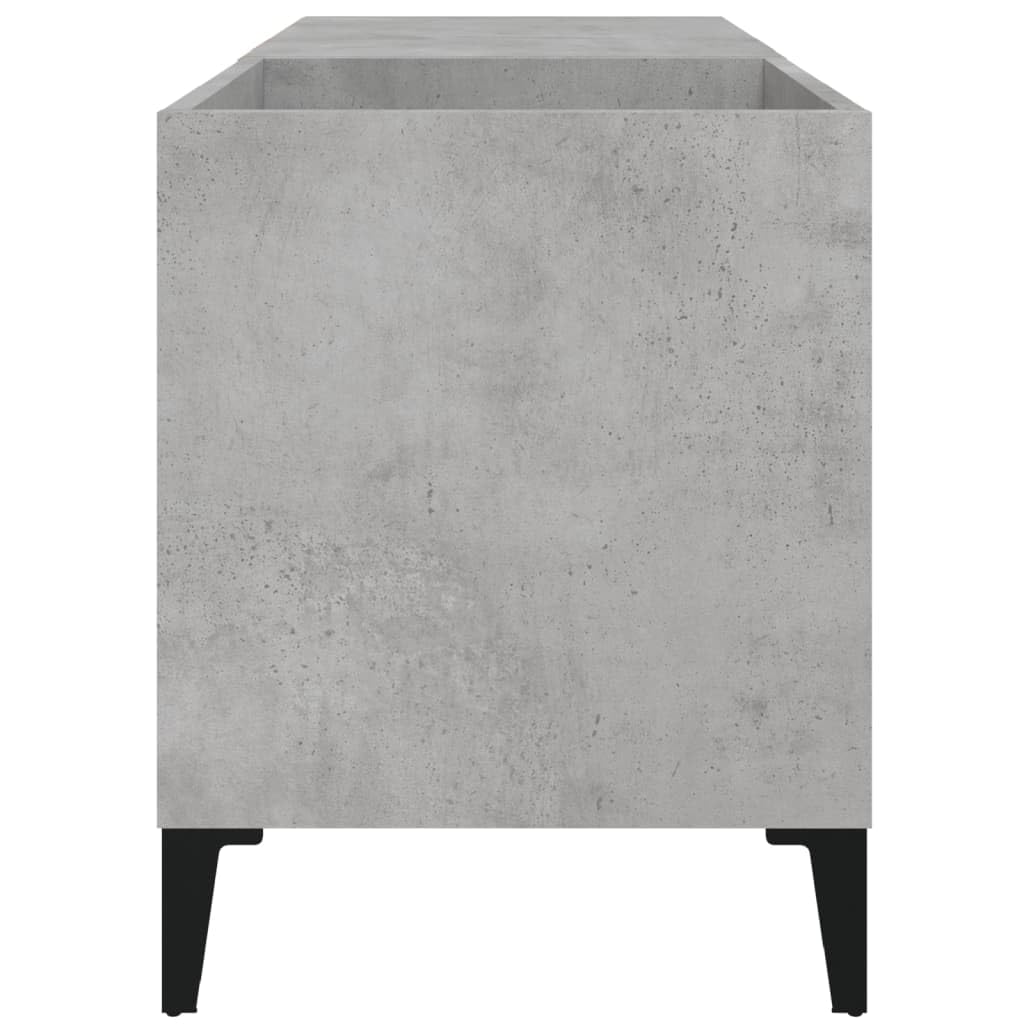 vidaXL Mueble Discos Madera contrachapada Gris hormigón 84,5x38x48 cm, Mueble para Tocadiscos, Armario de almacenaje de Discos, Mueble para Discos de Vinilo