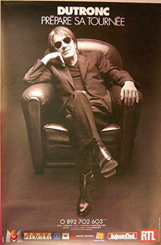 Affiche vintage Jacques Dutronc Prépare Sa Tournée 40X60 Cm