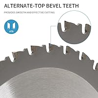 Vista 4 de Hoja de sierra circular profesional de corte de metal con punta de carburo de 10 pulgadas y 52 dientes para sierras de mesa y sierras ingletadoras