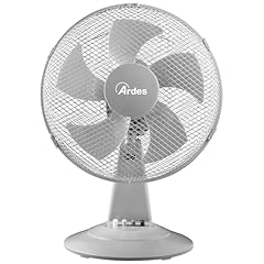 Ardes - AR5ST30G Ventilatore da Tavolo STEELO 30G 5 Pale - Pala 30 cm Oscillante con Inclinazione Regolabile - Ventilatore 3 Velocità Silenzioso GRIGIO