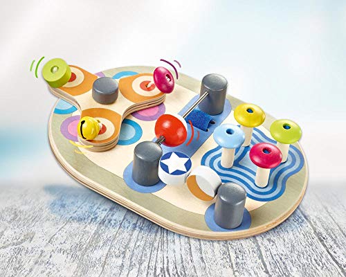 Selecta 62064 Spintivity, Motorikbrett aus Holz, 20 cm, Spinitivity - 4